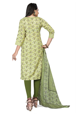 LADY CRAZY Women's Stylish and Trendy Round Neck DesignerMagic Foilprint Kurti with Duppata Set